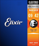ELIXIR 12002 Encordado para guitarra eléctrica nanoweb 09-042 Nanoweb