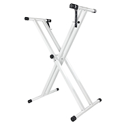 FLANGER Fm-802Wh Soporte Doble Tijera Para Teclado Color Blanco