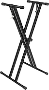 FLANGER Fm-802 Soporte Doble Tijera Para Teclado Color Negro