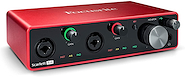 FOCUSRITE Scarlett 4i4 studio Placa de audio usb 4x4 24 bits 194 khz 48v midi 3ra generaci