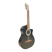 FONSECA 39knm Guitarra clásica con corte tapa negra mate