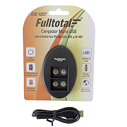 FULLTOTAL 010-1007 Cargador micro Usb para batería de 9v de litio y Ni-Mh