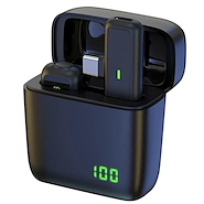 FULLTOTAL Sx5 Micrófono Inalámbrico Corbatero Tipo C Recargable Estuche
