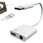 FULLTOTAL 003-1107 Cable Adaptador Tipo C A Plug 3.5 Stereo Y Charge