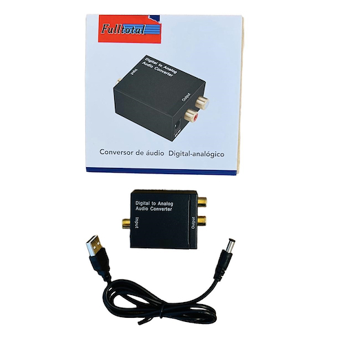FULLTOTAL Acc-1080 Convertidor De Audio Digital Analógico Optico A Rca - $ 20.000