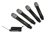 GBR Uhf-400 Set de 4 microfonos inalambricos de mano uhf recarga usb