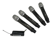 GBR Uhf-400 Set de 4 micrófonos inalámbricos de mano uhf recarga usb - $ 256.600