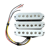 GUITAR TEC Gs01wh Micrófono para guitarra tipo stratocaster x 3 blanco