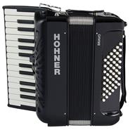 HOHNER A16521s Acordeon Bravo II 48 A Piano 26T 48B 2R Negro + Estuche