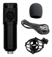 HUGEL Cm800bk Microfono condenser black cable xlr-3.5 st antipop soporte
