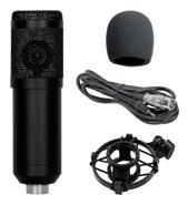 HUGEL Cm800bk Micrófono condenser black cable xlr-3.5 st antipop soporte