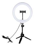 HUGEL Z1-26 Aro luz led 26 cm para streaming con soporte carga usb - $ 20.400