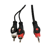 JAHRO Jh2007-1 Cable auxiliar 3.5 stereo a rca stereo 3 mt
