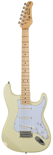 JAY TURSER Jt-300m-iv Guitarra eléctrica stratocaster 3 simples ivory maple - $ 392.400