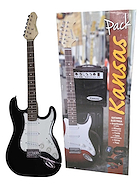 KANSAS Egp-pg10b Pack guitarra strato+ampli 10w+afinad lcd+funda+cable+puas - $ 367.900