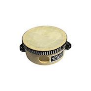 KNIGHT Jb904h Pandero de madera 10 cm con parche 6 sonajas