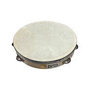KNIGHT Jb910h Pandero de madera 25 cm con parche 8 pares de sonajas