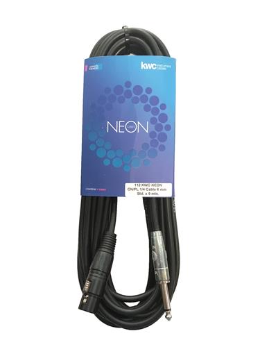 KWC 112 neon Cable xlr canon hembra a plug macho mono 9 mts - $ 31.400