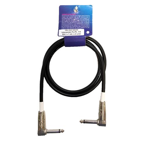 KWC 182 neon Cable interpedal plug macho angular 1 mt x unidad - $ 9.900