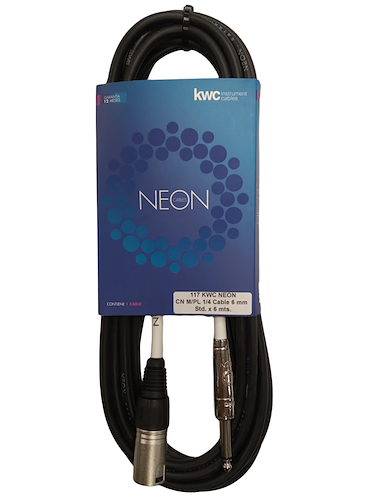 KWC 117 neon Cable xlr canon macho a plug macho mono 6 mts - $ 23.200