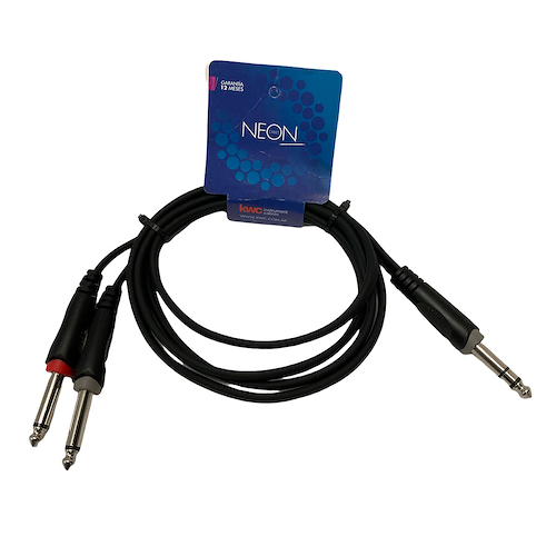 KWC 9006 Cable 1 plug stereo 6,5 mm a 2 plug mono 6,5 mm 1.5 mts - $ 11.800