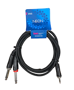 KWC 9003 Cable mini plug stereo 3,5 mm a 2 plug mono 6,5 mm 1.5 mts