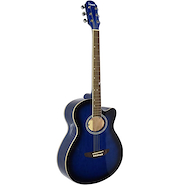 LEONARD La267bl Guitarra acústica tapa pino clavijas blindadas color azul