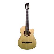 LEONARD Cg297ceqn Guitarra clásica con corte eq 5 bandas afinador