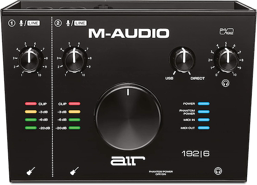 M-AUDIO Air192x6 Placa de audio usb 2 canales 2 salidas 48v midi - $ 298.200