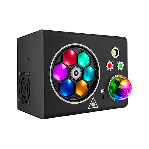 MACROLITE Thunder Multiefecto Led 4 En 1 Mas Laser 40W Dmx Control - $ 193.000