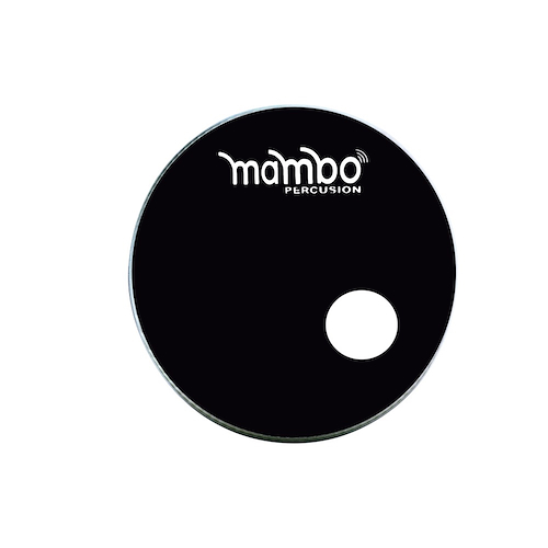 MAMBO Ldh-Bk Parche Liso Negro Con Agujero 22