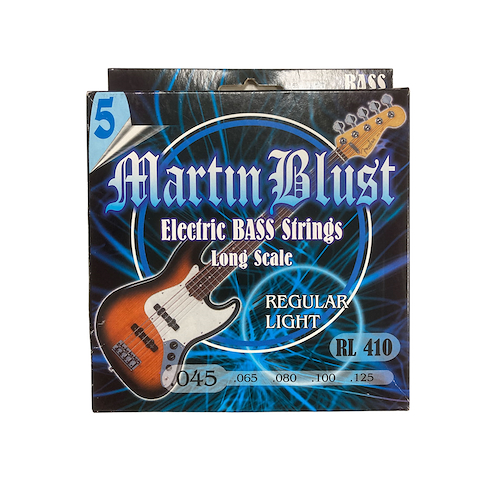 MARTIN BLUST Rl410 Encordado de bajo eléctrico 5 cuerdas 045-125 regular light - $ 39.400