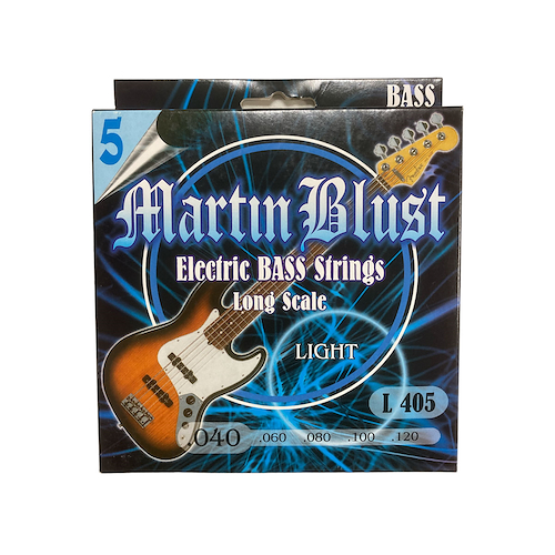 MARTIN BLUST L405 Encordado de bajo eléctrico 5 cuerdas 040-120 light - $ 39.400