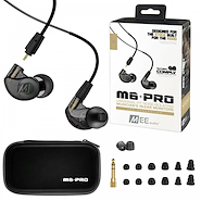 MEE AUDIO M6 pro black Auricular inear monitoreo con cable 3.5 st estuche accesorio