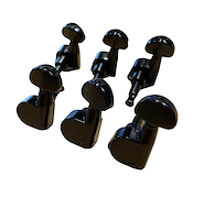 MR.SHIMURA 333B-D7b Clavijero Para Guitarra Eléctrica 3+3 Negro Hidráulico