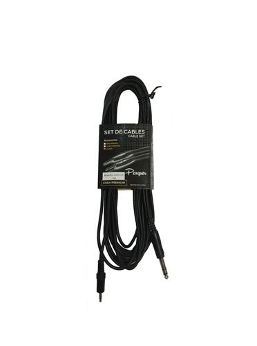PARQUER Cabi2106 Cable plug 6.5 st a mini plug 3.5 st 6 mts - $ 13.800