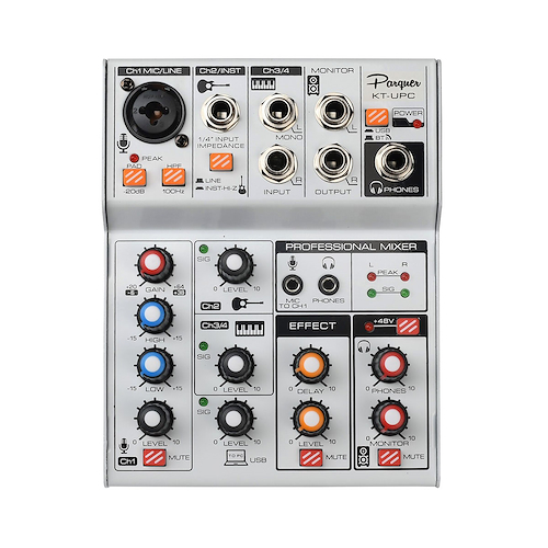 PARQUER Kt-upc Consola mixer de 4 canales bt usb - $ 128.600