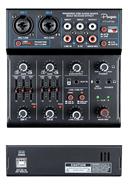 PARQUER Kt-mp32 Mini mixer 4 canales xlr plug 48v usb bt interface