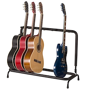PARQUER Gsl6 Soporte de piso para 6 guitarra bajo negro metalico