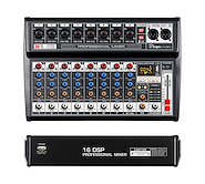 PARQUER Kt-08m Consola mixer 8 canales interface usb grabacion efectos bt