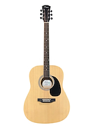 PARQUER Ga105lb Guitarra Acústica Color Natural Mate Con Funda - $ 172.000