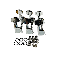 PARQUER Za05 Set de clavijas 3+3 para guitarra acústica o eléctrica