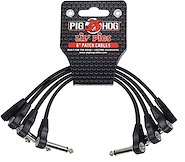 PIG HOG Phlsk6bk Cable Plug Plug Interpedal Slim Pacth 15 Cm Set 4 Unid