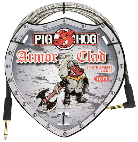 PIG HOG Phac-10r Cable plug plug 3 mts angular para guitarra bajo metalico - $ 28.800