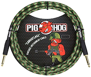 PIG HOG Pch10cf Cable plug plug 3 mts mallado camuflado para guitarra bajo