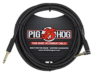 PIG HOG Pch10bkr Cable plug plug 3 mts vintage mallado angular