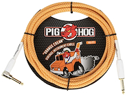 PIG HOG Pch102ocr Cable Plug Plug 3 Mts Angular Orange Creme Guitarra Bajo
