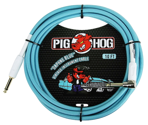 PIG HOG Pch10dbr Cable plug plug 3 mts angular daphne blue - $ 21.200