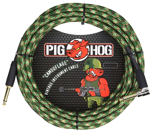 PIG HOG Pch20cfr Cable plug plug 6 mts angular camuflado mallado - $ 28.800