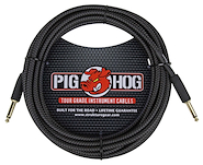 PIG HOG Pch20bk Cable plug plug 6 mts mallado black woven guitarra bajo